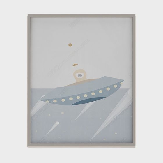 Stylish UFO 3D Model for Creative Projects