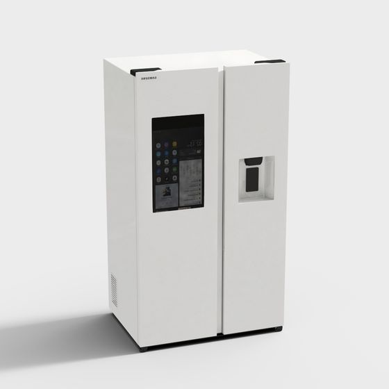 Modern Minimalist Smart Refrigerator 3D model
