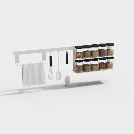 Spice Rack 3D model for Modern Kitchens