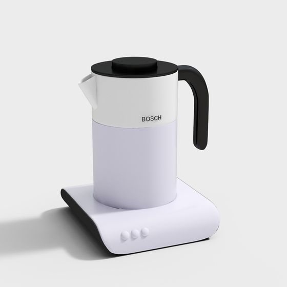 Stylish Bosch Electric Kettle 3D model for Creative Projects