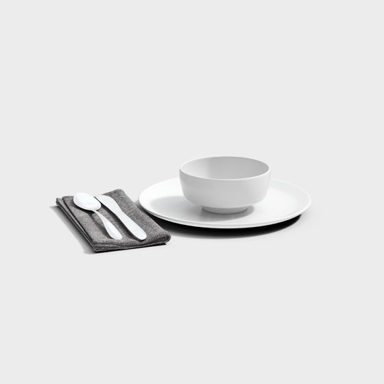 Elegant Tableware Set 3D model