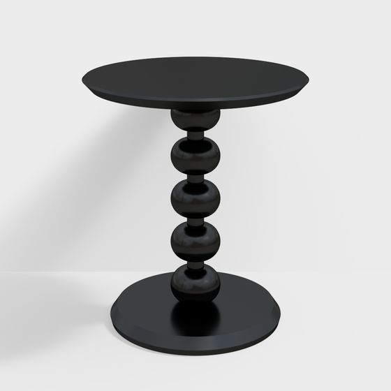 Cylindrical Metal Side Table 3D model