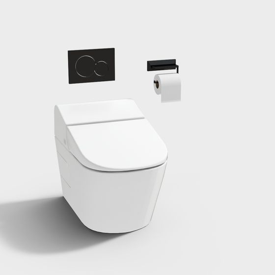 Futuristic Bathroom Set 3D model