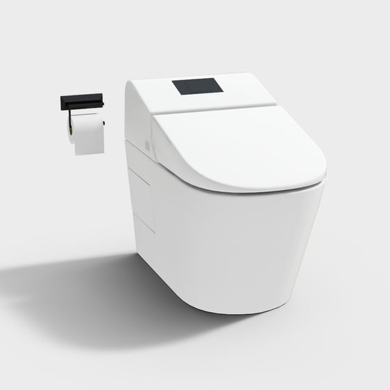 Modern Minimalist Smart Toilet 3D model