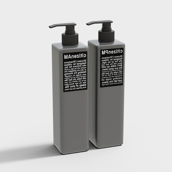 City Shampoo Bottle 3D model