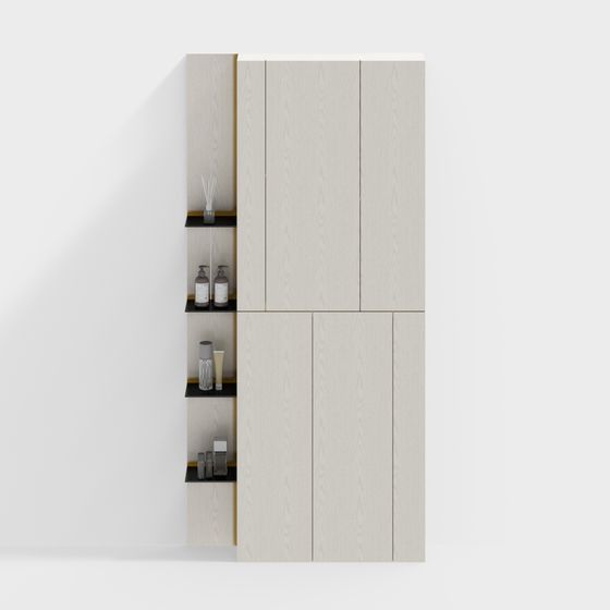 Stylish Urban Storage Cabinet 3D model