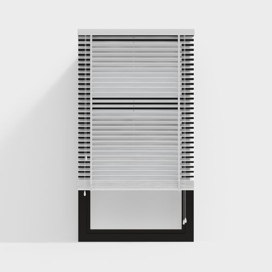 Minimalist 3D Model of Louvered Blinds