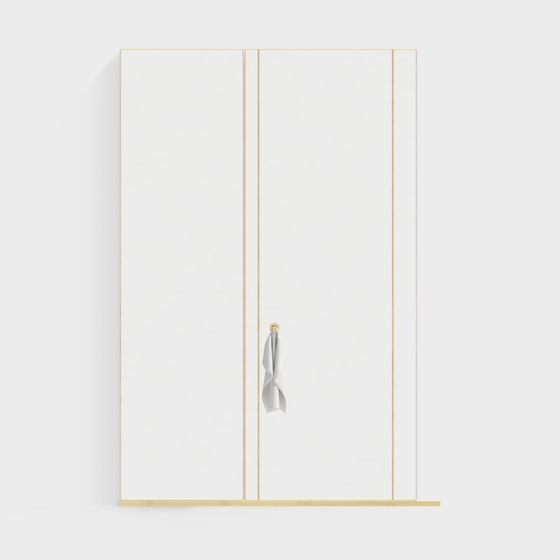 Elegant Minimalist Wardrobe 3D Model