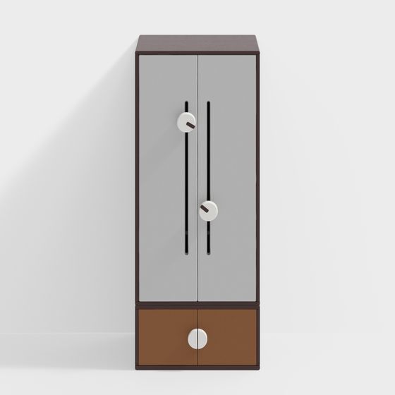 Modern Low-Polygon Wardrobe 3D model