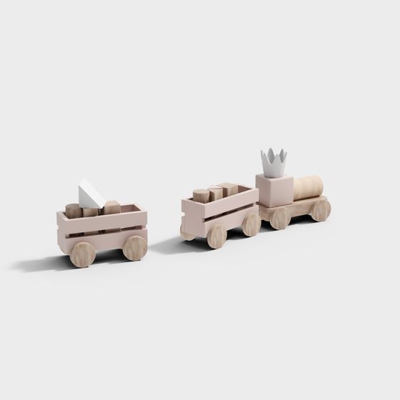 Charming Low-Poly Train 3D Model for Creative Projects