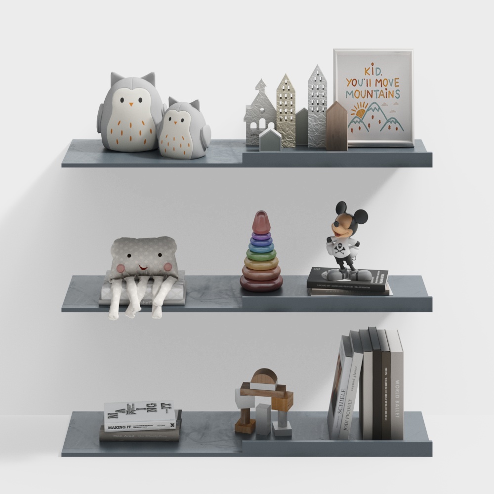 Modern Children's Room Shelf