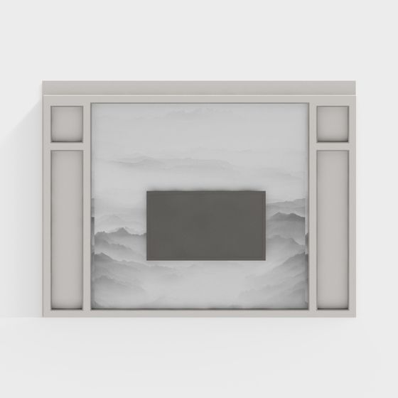 Mountain Mist Window Frame 3D model for Creative Projects