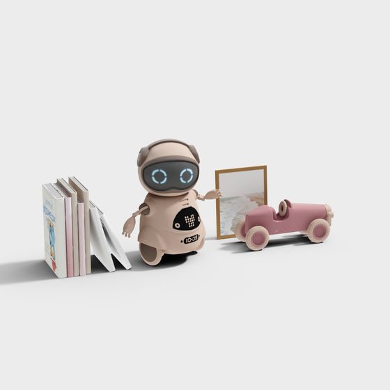 Low Poly High Detail Robot 3D model