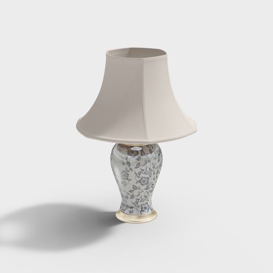 Elegant Asian-Inspired Table Lamp 3D model