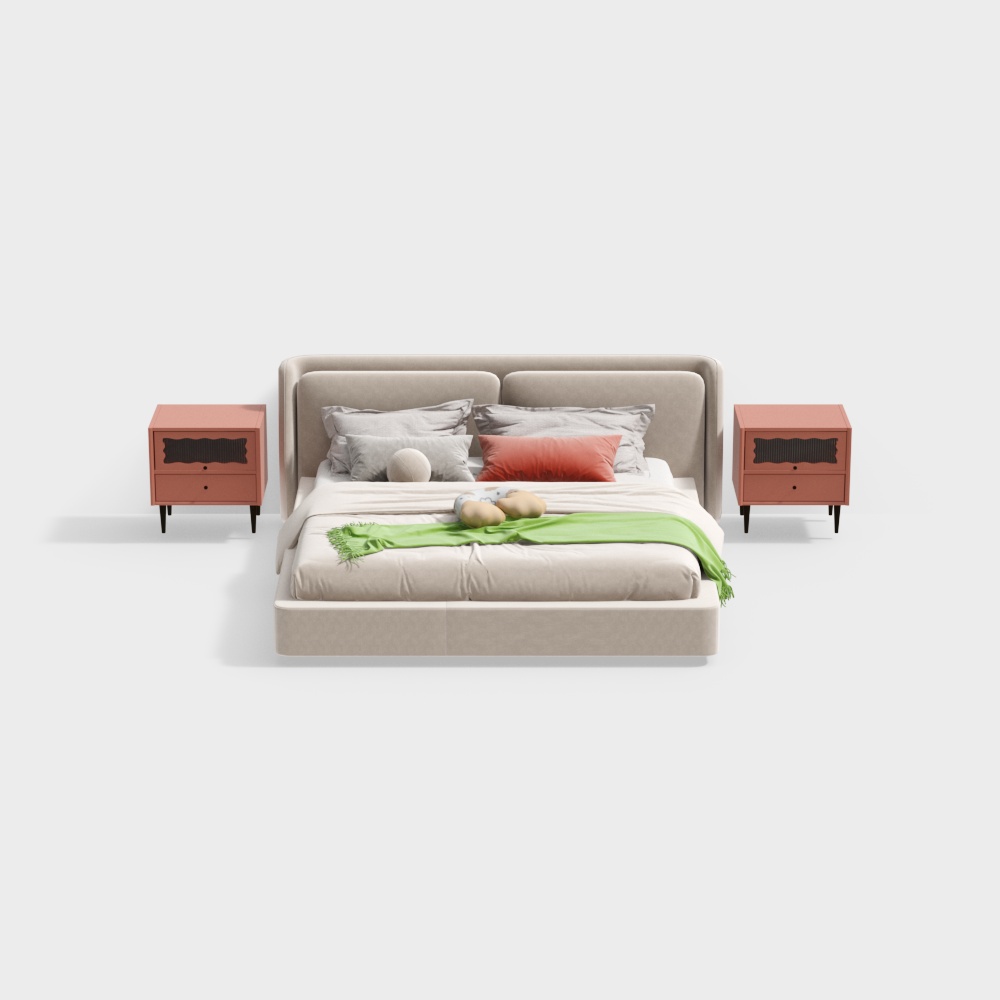 Modern Double Bed Combination
