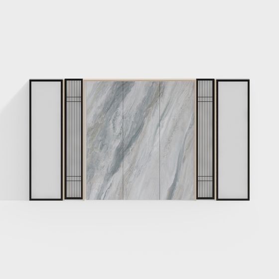 Stylish Marble Screen 3D model for Interior Spaces