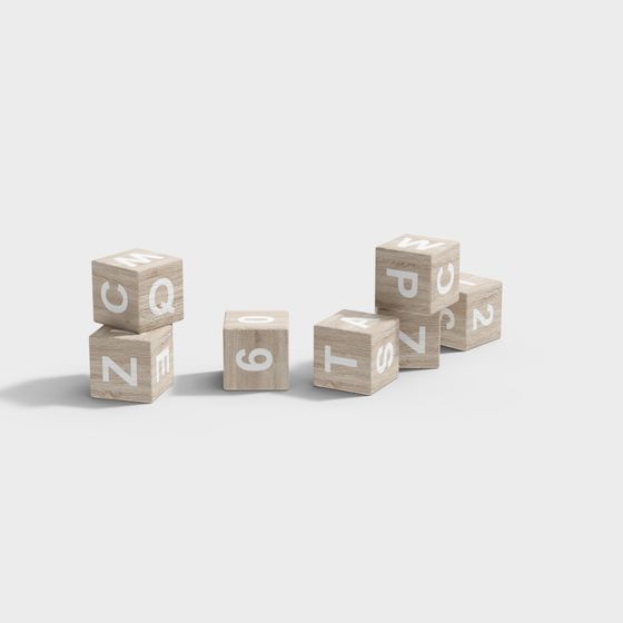 Creative Alphabet Block 3D Model Design