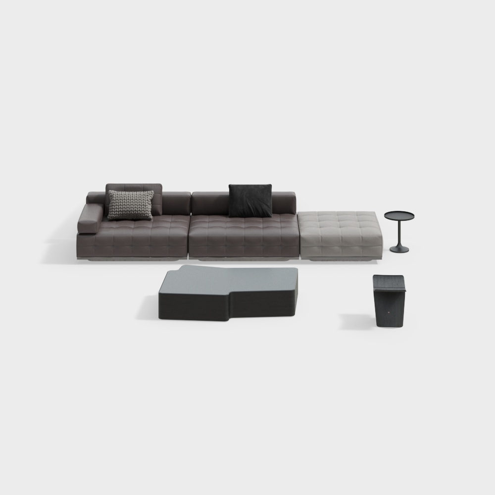 Modern Italian-Style Living and Dining Room Combination Sofa