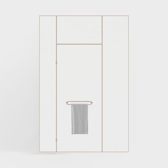 Minimalist Bathroom Door 3D model
