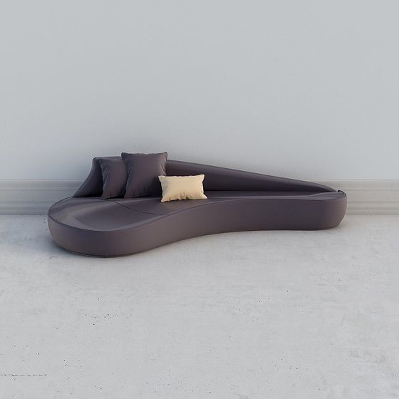 Modern Low-Polygon Sofa 3D Model for Interior Design