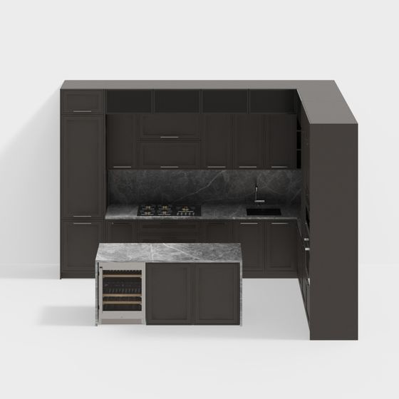 Modern Kitchen 3D model Design