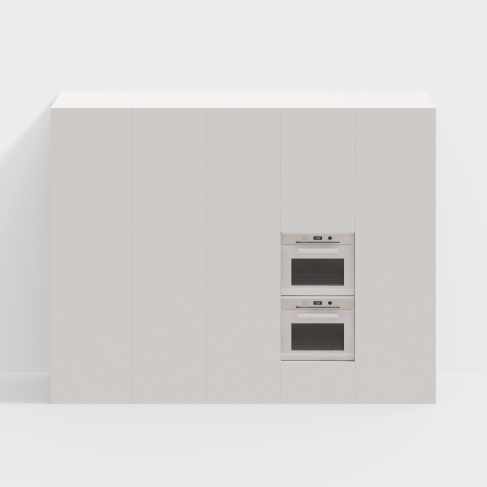 French Cream One-Line Cabinet