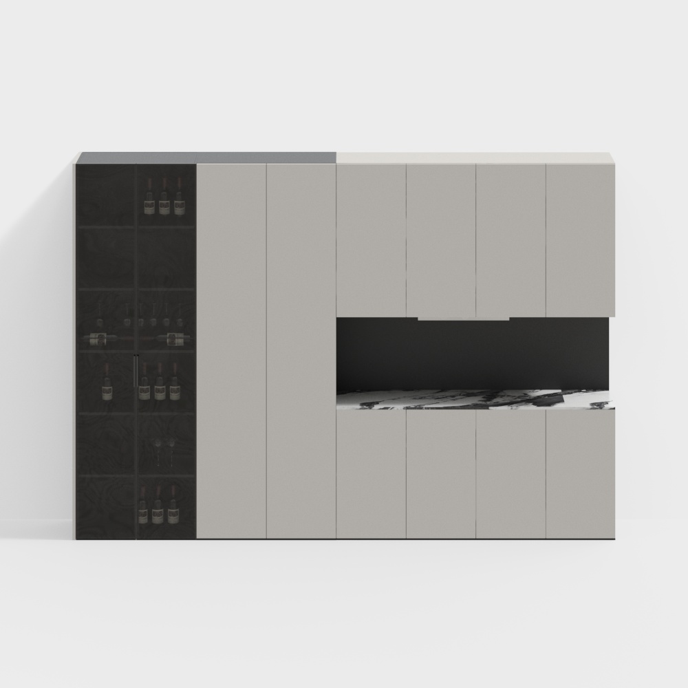 Moderner italienischer Weinschrank