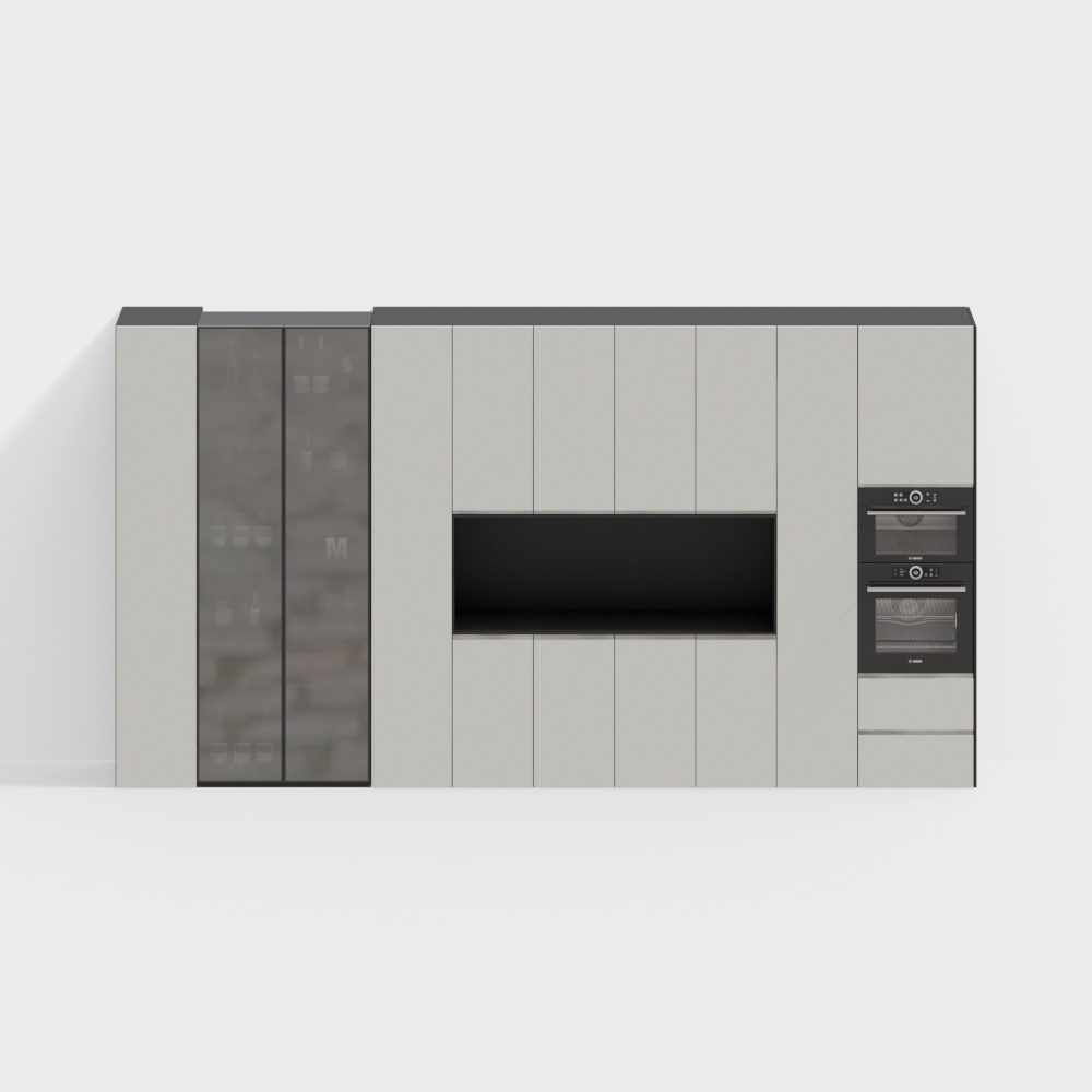 Modern Integrated Dining Sideboard for Living and Dining Room