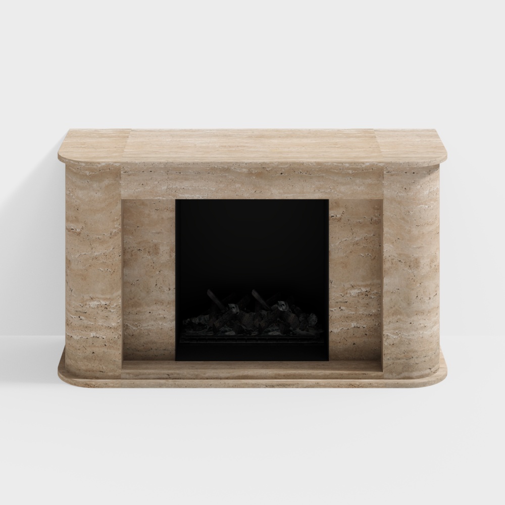 Камин в стиле ретро для столовой