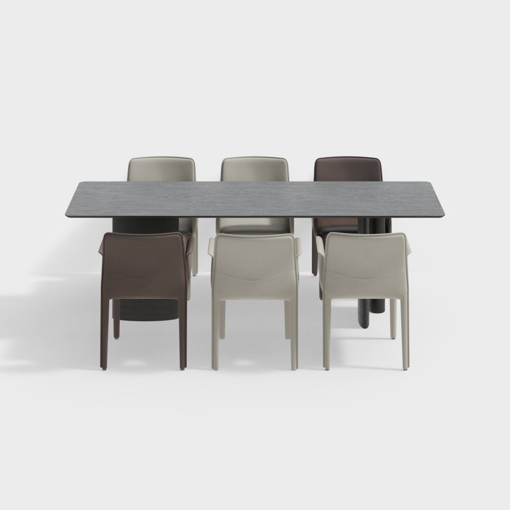 Italian Modern Dining Room Table Set