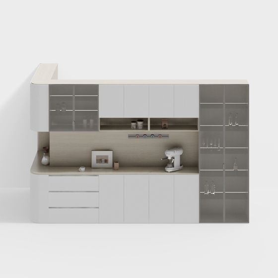 Nordic Hallway Corner Cabinet with Dining Side Integration