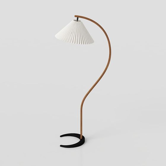 Stylish Floor Lamp 3D Model for Contemporary Spaces