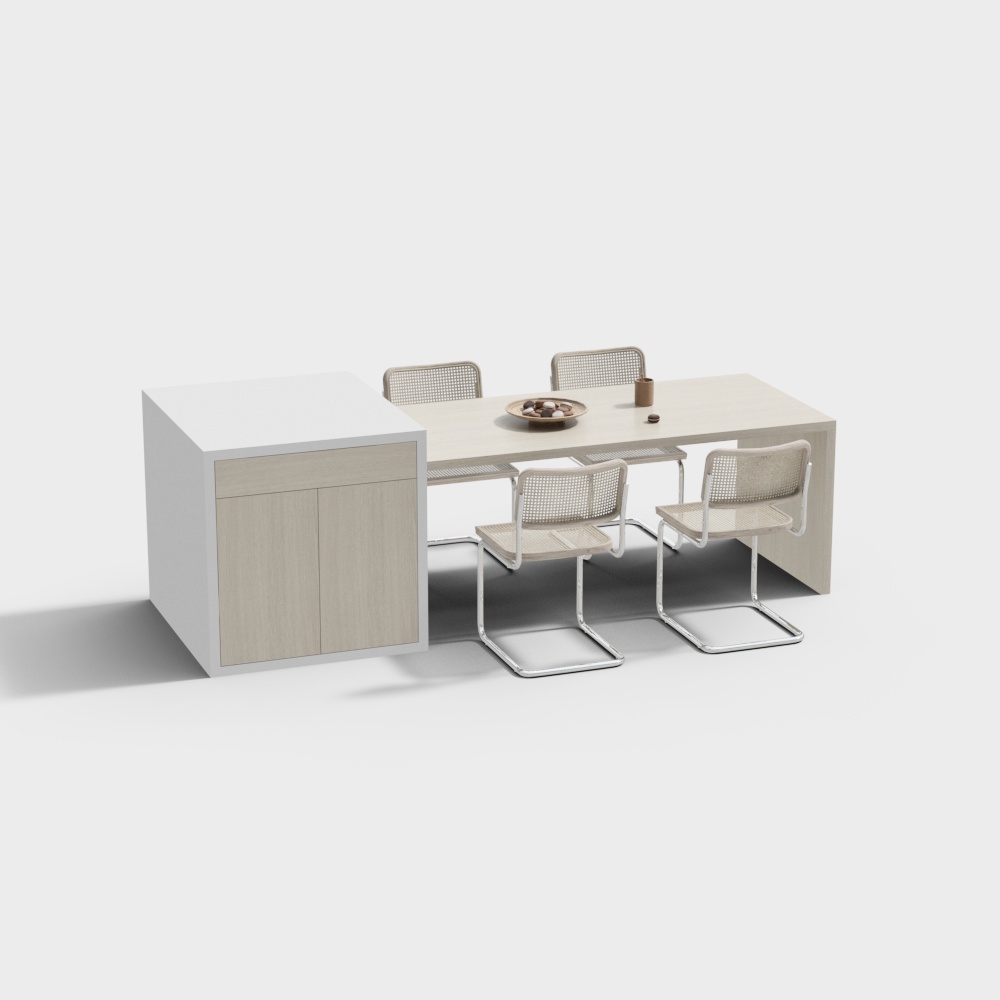 Cream Middle Island Table