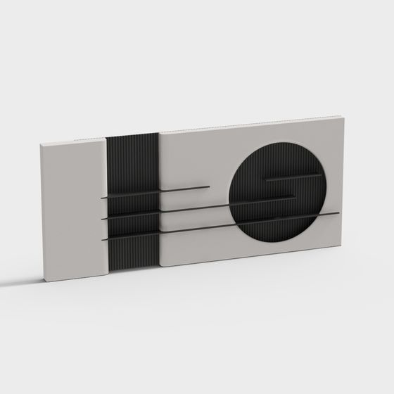 Futuristic Low-Poly 3D Model with Geometric Aesthetics