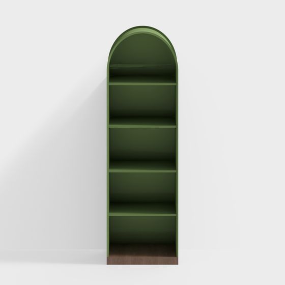 Arched Bookshelf 3D model