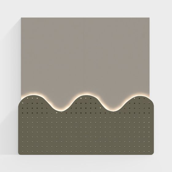 Waves of Light Wall 3D model for Creative Projects