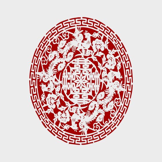 Stunning Oriental Paper-Cutting Art 3D model