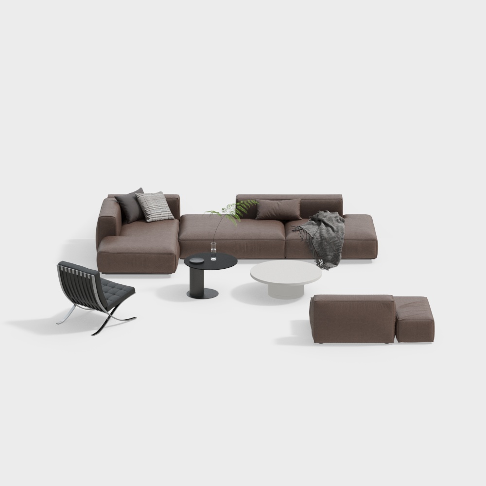 Italian minimalist modular combination sofa for dining room