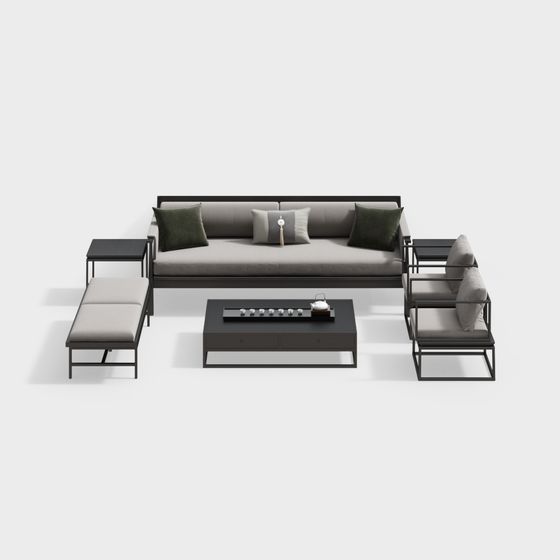 Stylish Modern 3D Sofa Set Model