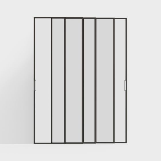 Industrial Sliding Door 3D model for Modern Spaces