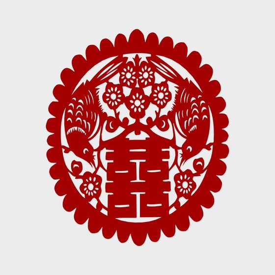 Magpie and Plum Blossom 3D model