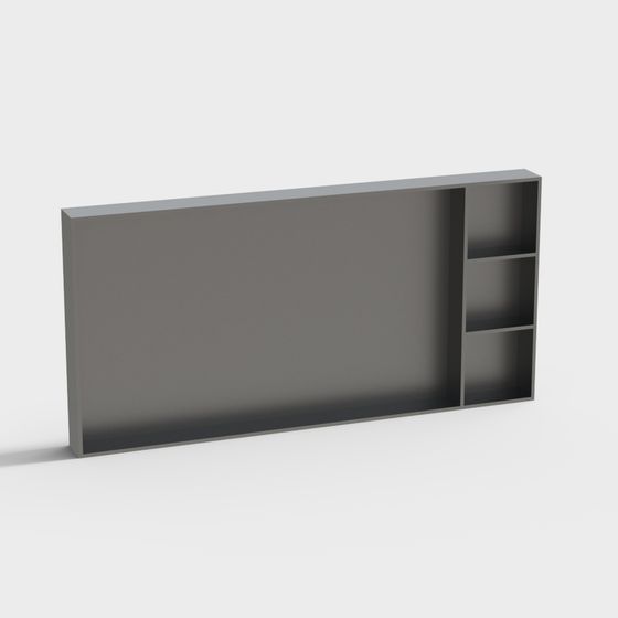 Urban Bookshelf 3D model in Modern Minimalist Aesthetics