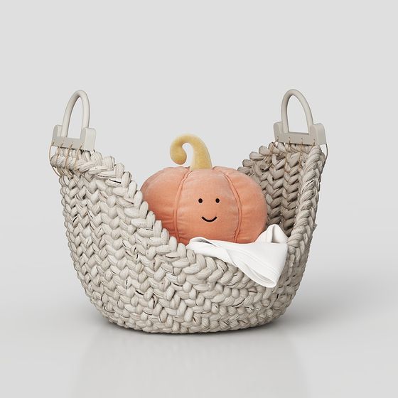 Charming Pumpkin Basket 3D model
