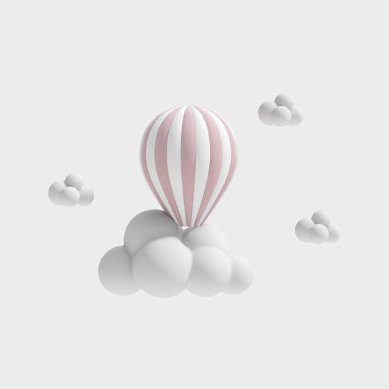 Dreamy Hot Air Balloon 3D model