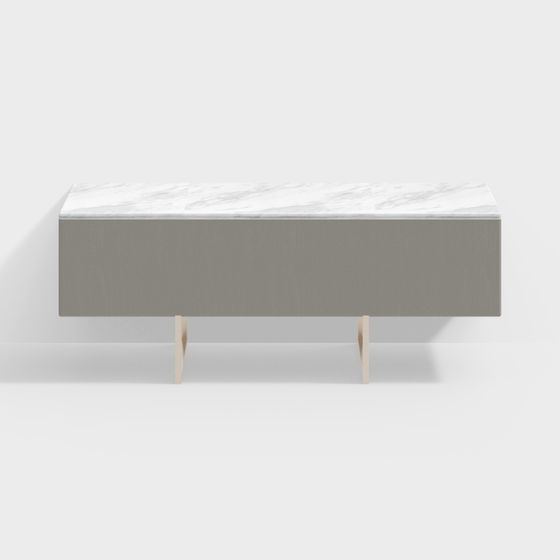 Elegant Floating Marble Coffee Table 3D model for Modern Spaces