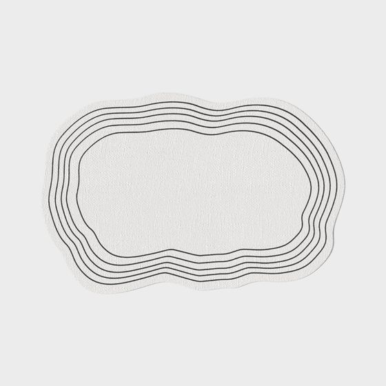 Elegant Oval Carpet 3D Model Design