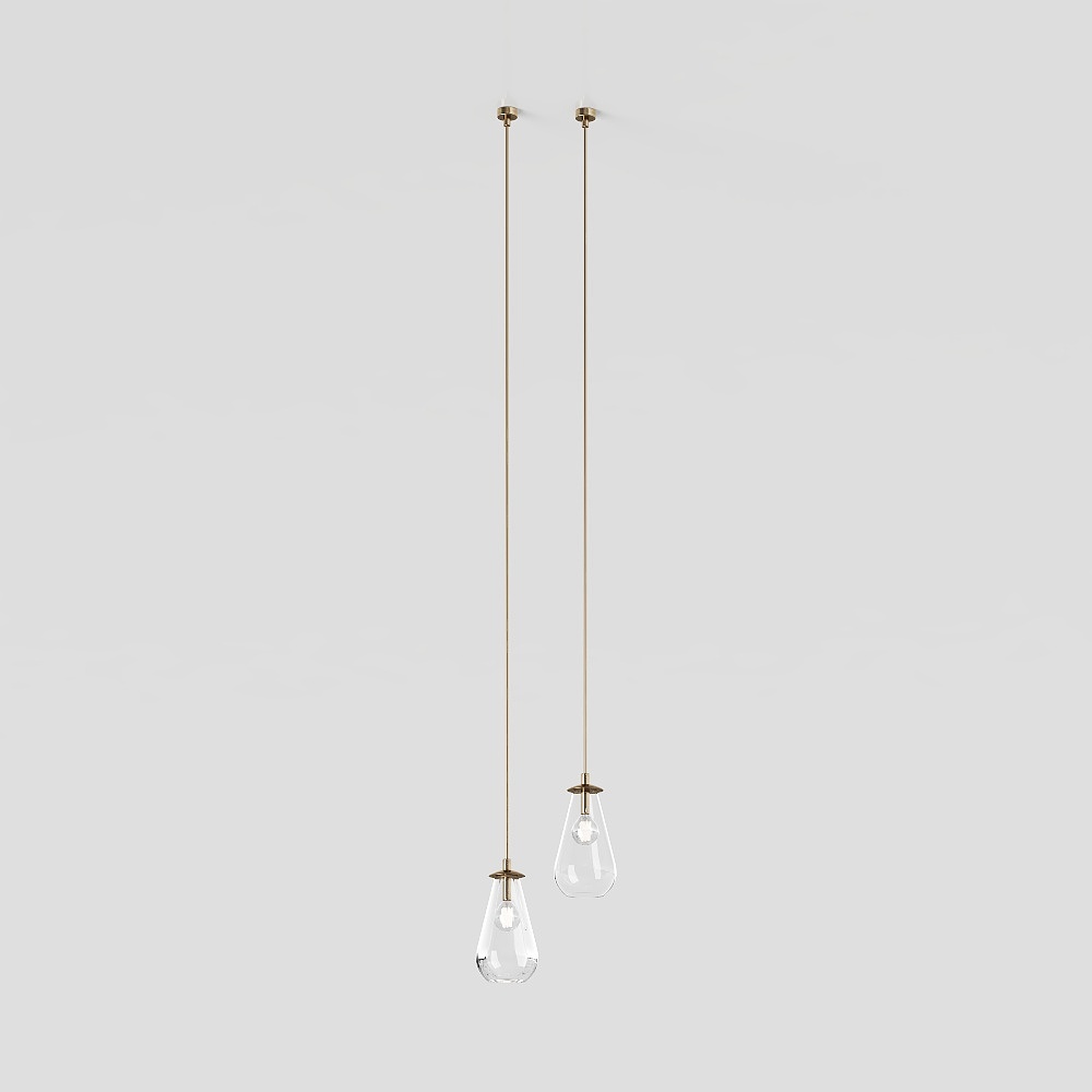 Elegant Low-Poly Chandelier 3D model