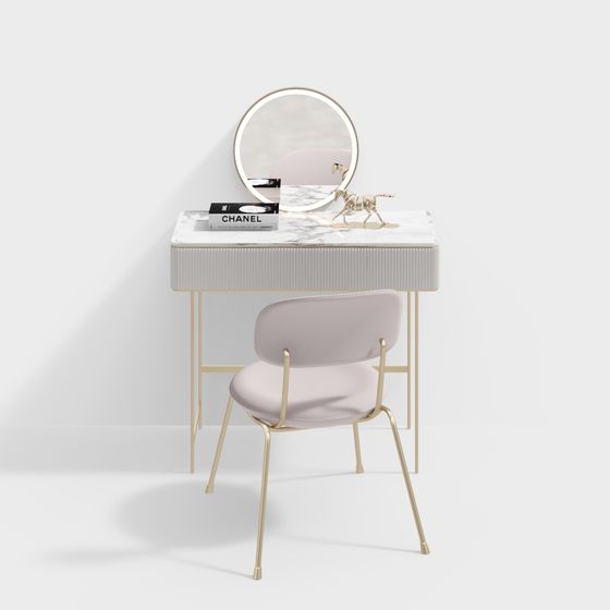 Elegant Dressing Table 3D model for Modern Interiors