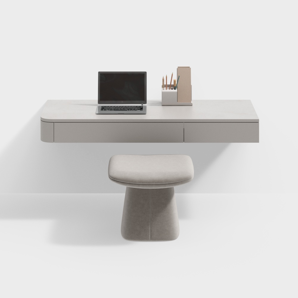 Modern Desk and Stool Combination
