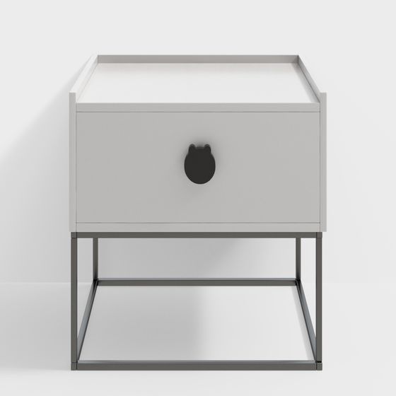 Stylish Modern Nightstand 3D model